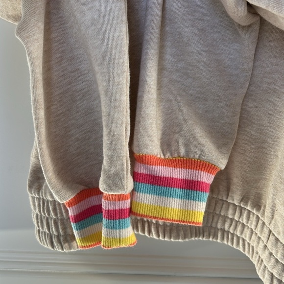 Janie and Jack girls Sweatshirt Crewneck C'est la vie eggnog Heather color 12 - Picture 4 of 9